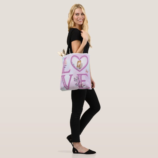 Bolso De Tela Foto personalizada del Día de San Valentín (Puesto)