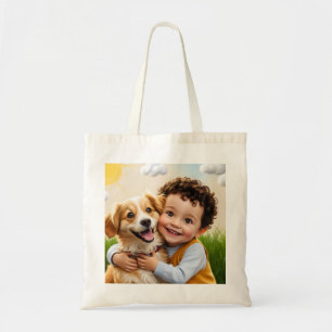 Bolso De Tela Foto personalizada simple conductor de golf person
