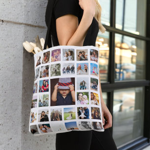 Bolso De Tela Foto personalizada única de collage de fotos 33