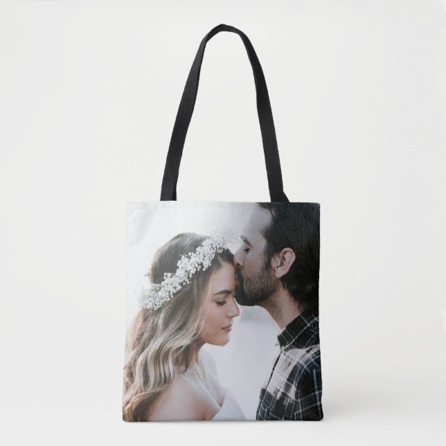 Bolso De Tela Foto Personalizado personalizada de doble cara (Anverso)