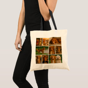 Bolso De Tela Foto única personalizada de collage de fotos 9