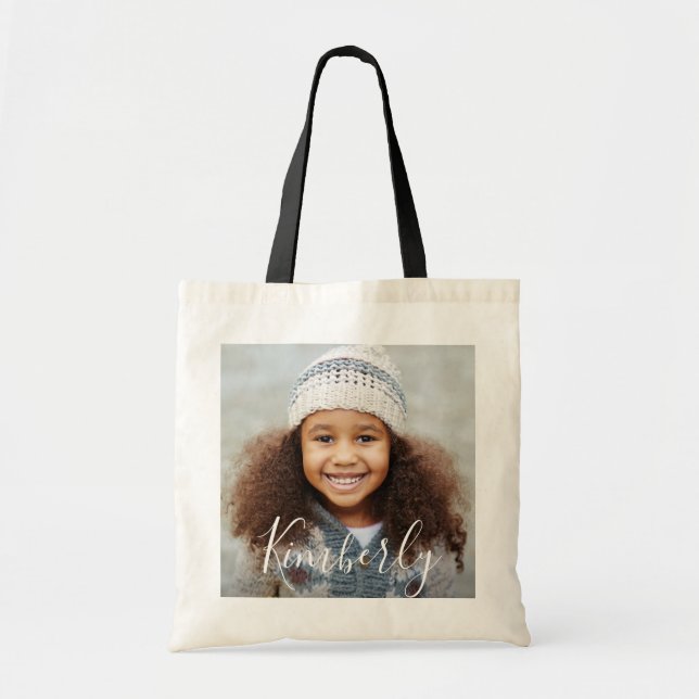Bolso De Tela foto y nombre personalizados (Frente)