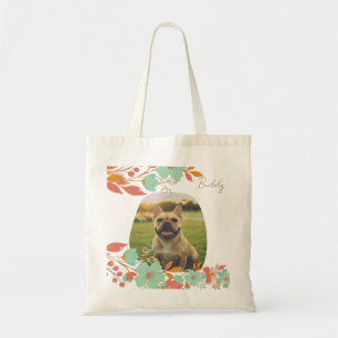 Bolso De Tela Foto y nombre personalizados de Bulldog Francés Fr