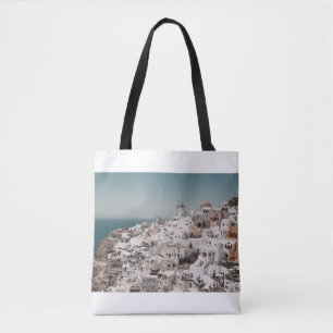 BOLSO DE TELA FOTOGRAFÍA AÉREA DE EDIFICIOS DE CONCRETO BLANCO