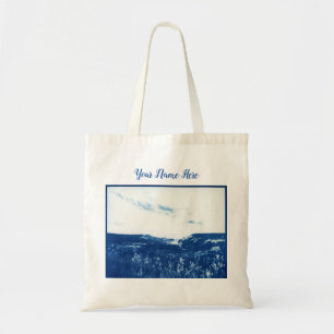 Bolso De Tela fotografía azul vintage Tote Bag