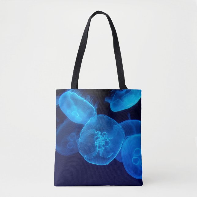 BOLSO DE TELA FOTOGRAFÍA CERRADA DE SWARM OF JELLYFISH (Anverso)