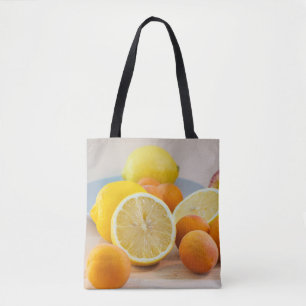 Bolso De Tela Fotografía de alimentos de limón cítrico y albaric