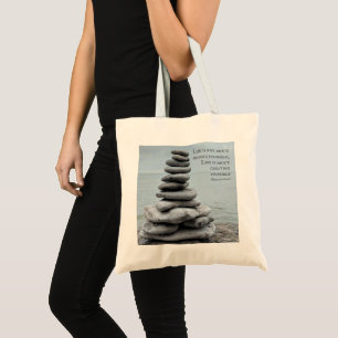 Bolso De Tela Fotografía de Cairn stone   Cita de Bernard Shaw