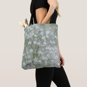Bolso De Tela Fotografía de flores de aliento de bebé botánico