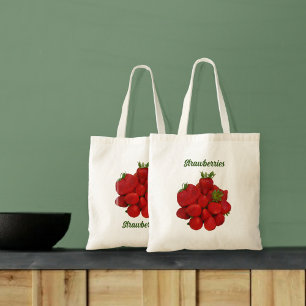 Bolso De Tela Fotografía de fresas rojas