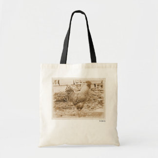 Bolso De Tela Fotografía de gallo de estilo vintage