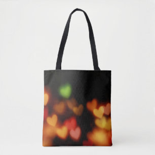 Bolso De Tela Fotografía de Hearts Bokeh