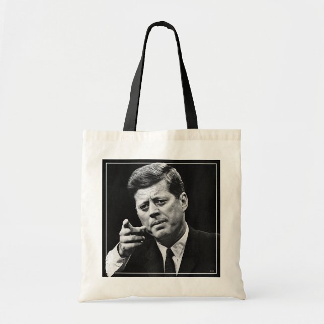 Bolso De Tela Fotografía de John F. Kennedy 3 (Frente)