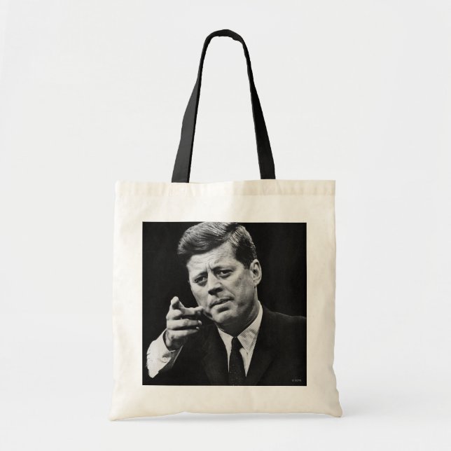 Bolso De Tela Fotografía de John F. Kennedy 3 (Frente)