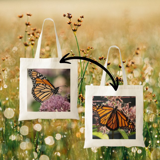 Bolso De Tela Fotografía de la naturaleza de la mariposa monarca (Subido por el creador)