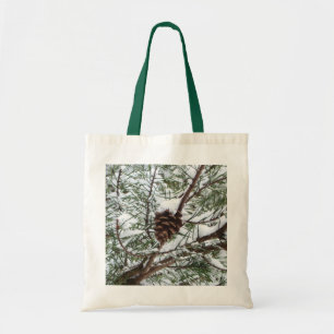 Bolso De Tela Fotografía de la naturaleza del invierno de Snowy