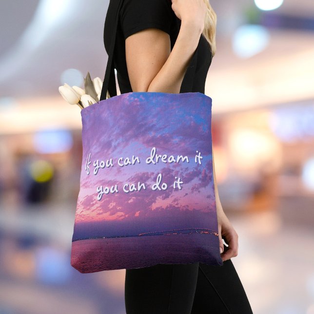 Bolso De Tela Fotografía de la puesta de sol del océano púrpura  (Subido por el creador)