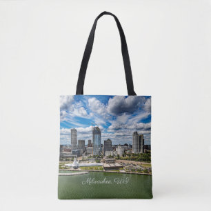 Bolso De Tela Fotografía de Milwaukee, Wisconsin, paisaje urbano