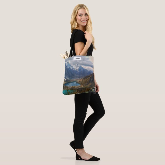 Bolso De Tela Fotografía de Montañas Alpinas Escénicas (Puesto)