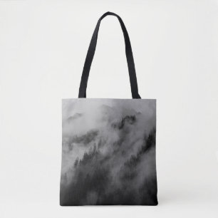 BOLSO DE TELA FOTOGRAFÍA DE PAISAJE DE FOGGY HILL