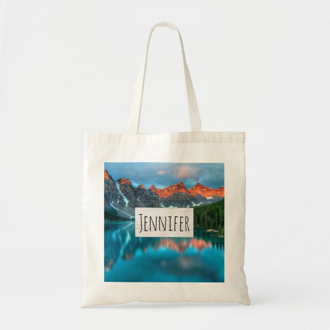 Bolso De Tela Fotografía de paisajes montañosos (Frente)