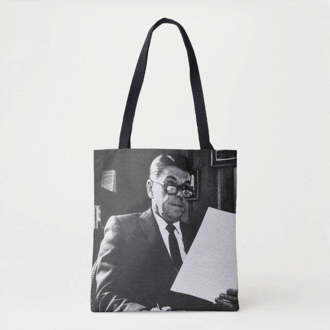 Bolso De Tela Fotografía de Ronald Reagan (Anverso)