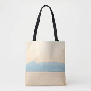 BOLSO DE TELA FOTOGRAFÍA DE UNA MONTAÑA Y UN CUERPO DE AGUA