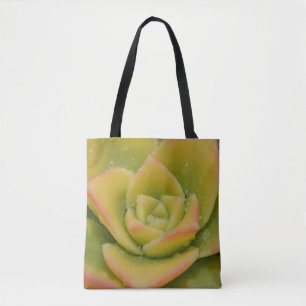 Bolso De Tela Fotografía de viaje botánico de suculentas esmeral