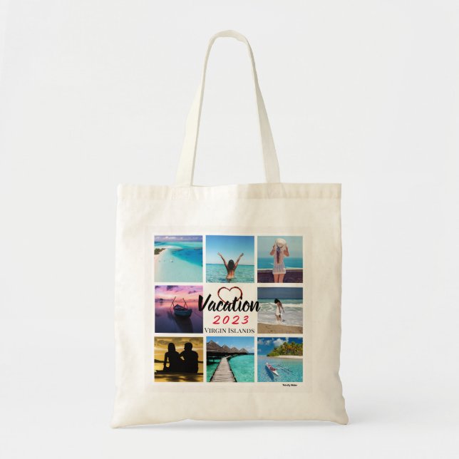 Bolso De Tela Fotografía del Collage Personalizada Tote Bag (Frente)