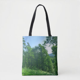 Bolso De Tela Fotografía del paisaje de los bosques verdes