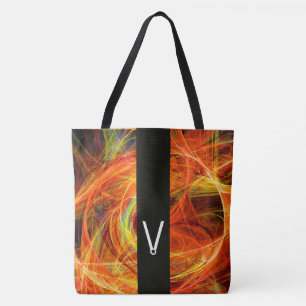 Bolso De Tela FOTOGRAFÍA GRIEGA FRANJA NEGRA MONOGRAMA Fracturas