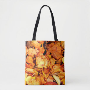 Bolso De Tela Fotografía - HOJAS SECAS DE AUTUMN + tus ideas