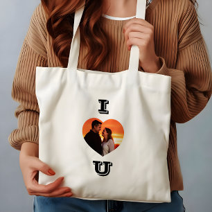Bolso De Tela Fotografía modelada por el corazón Regalo del Día 
