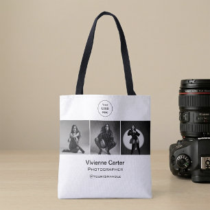 Bolso De Tela Fotografía Moderna Minimalista Elegante Blanco y N