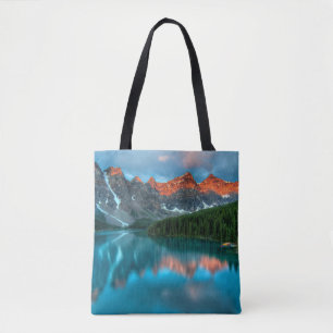 Bolso De Tela Fotografía paisajística de Montaña y Lago Escénico