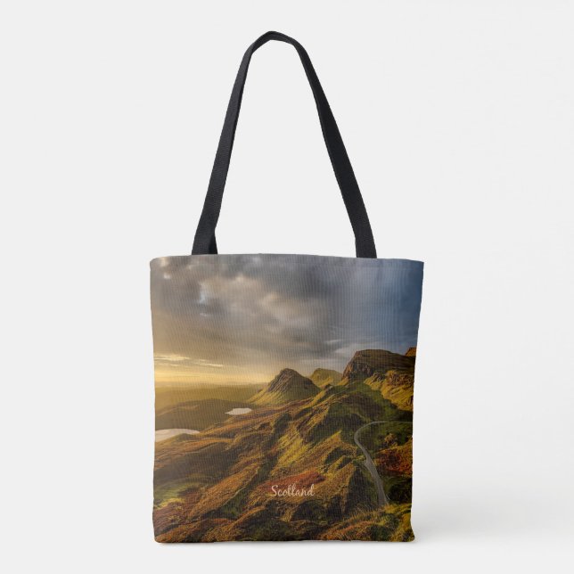 Bolso De Tela Fotografía panorámica de Escocia (Reverso)