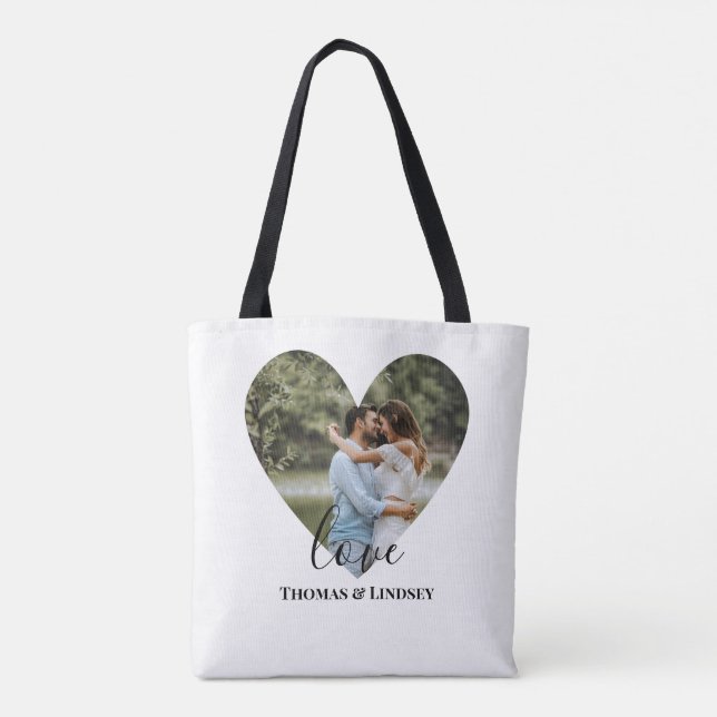 Bolso De Tela Fotografía personalizada Fotocardiaca Frame Modern (Reverso)