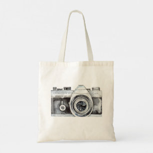 Bolso De Tela Fotografía profesional de cámara acuarela