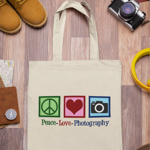 Bolso De Tela Fotógrafo de Cute de Peace Love