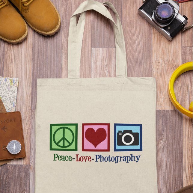 Bolso De Tela Fotógrafo de Cute de Peace Love (Subido por el creador)