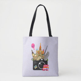 Bolso De Tela Fotógrafo de viajes de monumentos europeos