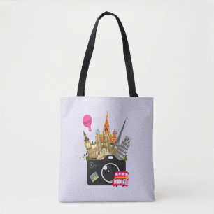 Bolso De Tela Fotógrafo de viajes de monumentos europeos