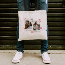 Bolso De Tela Fotos de parejas Personalizados y regalo de texto