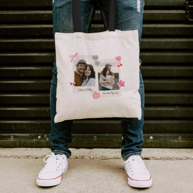 Bolso De Tela Fotos de parejas Personalizados y regalo de texto (Subido por el creador)