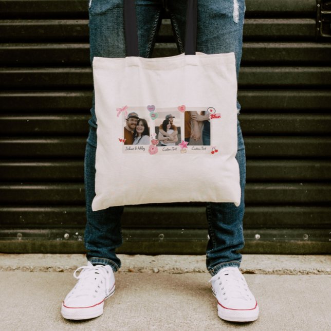 Bolso De Tela Fotos de parejas Personalizados y regalo de texto (Subido por el creador)