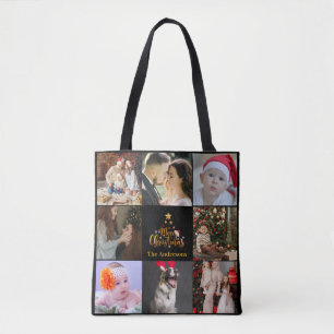 Bolso De Tela Fotos de varias vacaciones   Feliz Navidad   Tote 