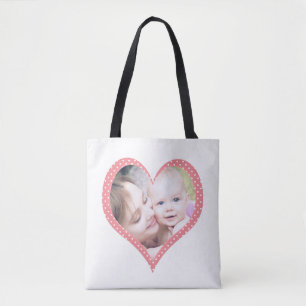 Bolso De Tela Fotos en el corazón de la madre personalizado