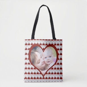 Bolso De Tela Fotos en el corazón de la madre personalizado
