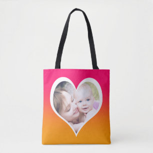 Bolso De Tela Fotos en el corazón de la madre personalizado