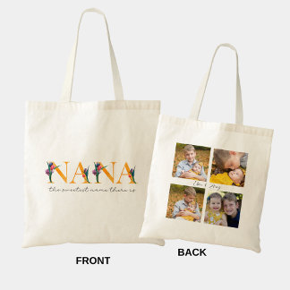 Bolso De Tela Fotos personalizadas de Nana Floral Comprar la Bol
